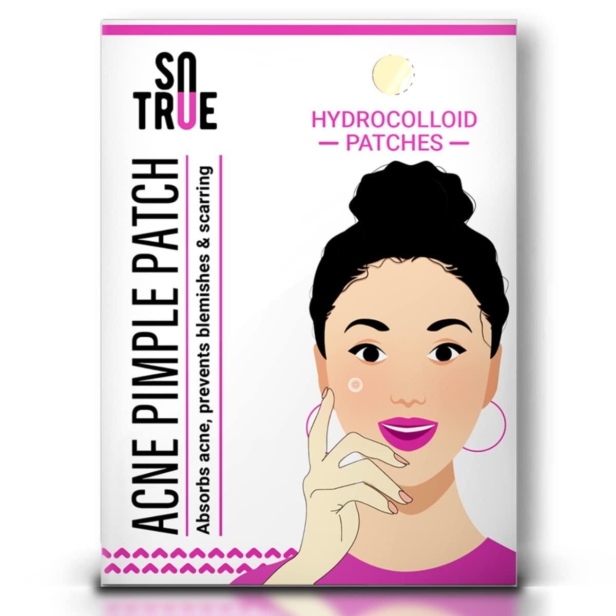 SoTrue Acne Pimple Patches For Face Hydrocolloid Waterproof Patches (36 Patches)